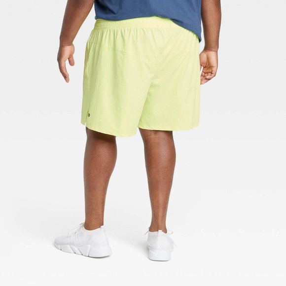 Men's Big Stretch Woven Shorts - All in Motion Bright Yellow 3XL - Picture 3 of 8